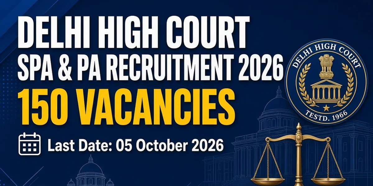 Delhi High Court SPA & PA Recruitment 2026 - Apply Online